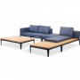 Eksklusiv loungegruppe i teak og aluminium - Bjrkskr