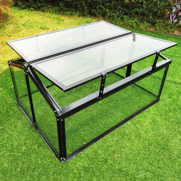 Minidrivhus | To dører | 4mm sikkerhetsglass | Svart Minidrivhus | To dører | 4mm sikkerhetsglass | Svart