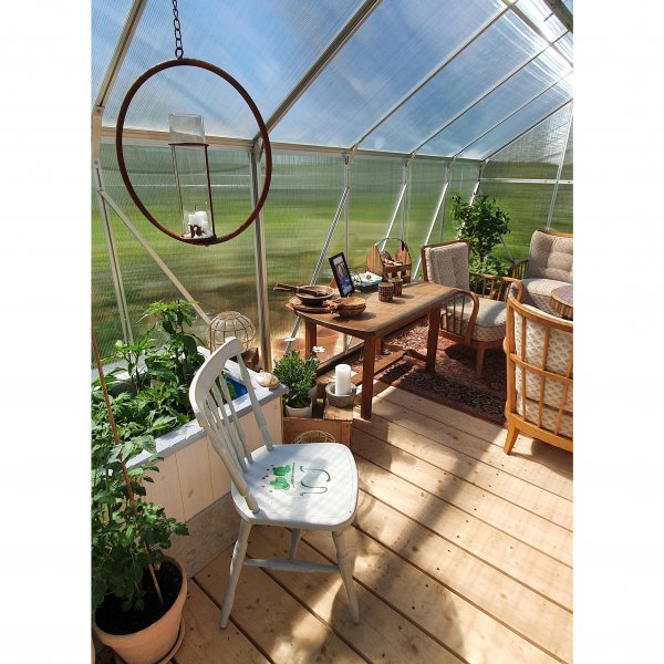 Drivhus 18m Premium | Ekstra hy dyrkingshyde | 6mm kanal plast