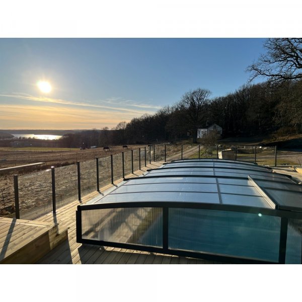 Bassengtak 5 � 10 m | Uten skinner | UV-beskyttelse | Fleksibel d�r