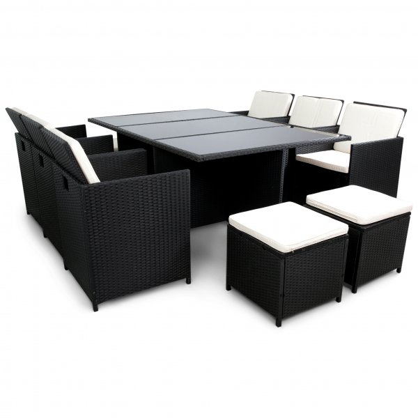 Spisegruppe utemøbler | 10 sitteplasser | Kunstrotting Spisegruppe utemøbler | 10 sitteplasser | Kunstrotting