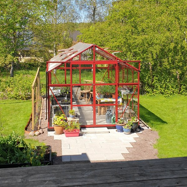 Drivhus i glass 11,1m² | 4mm sikkerhetsglass | 5 års stormgaranti Drivhus i glass 11,1m² | 4mm sikkerhetsglass | 5 års stormgaranti