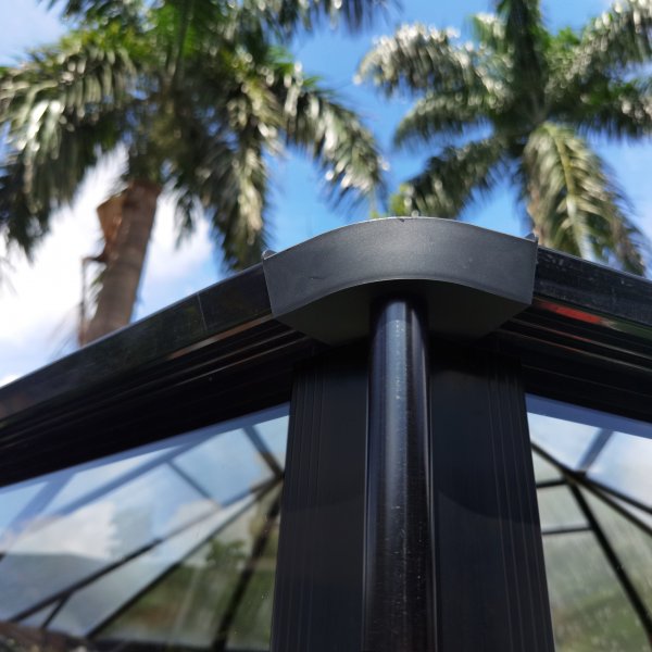 Orangeri og lysthus 12,6 m² | Sekskantet drivhus | 4 mm sikkerhetsglass Orangeri og lysthus 12,6 m² | Sekskantet drivhus | 4 mm sikkerhetsglass