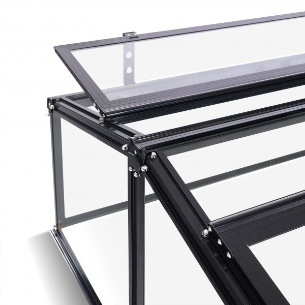 Minidrivhus | To dører | 4mm sikkerhetsglass | Svart Minidrivhus | To dører | 4mm sikkerhetsglass | Svart