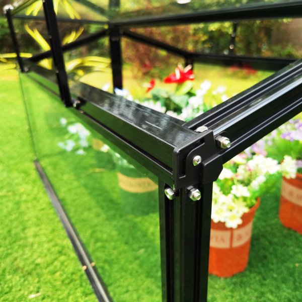 Minidrivhus | To dører | 4mm sikkerhetsglass | Svart Minidrivhus | To dører | 4mm sikkerhetsglass | Svart