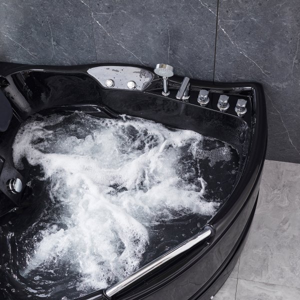 Boblebadekar hj�rne for 2 personer 150x150 cm | BK-005 | Svart