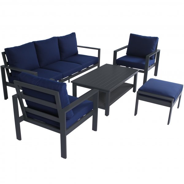 Loungegruppe i aluminium | Vedlikeholdsfrie hagem�bler | Lyfco Hamnviken | Premium loungem�bler
