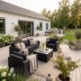 Sofagruppe utem�bler | Innebygd oppbevaring | Gr� kunstrotting | Sann�s