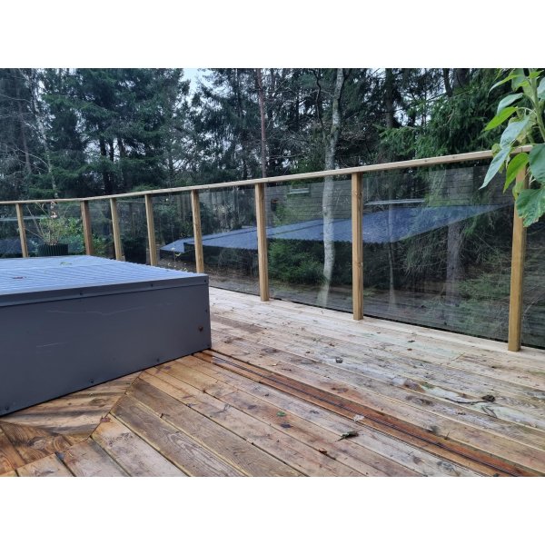 Glasrekkverk / gjerde i klarglass | Flerpakning Glasrekkverk / gjerde i klarglass | Flerpakning