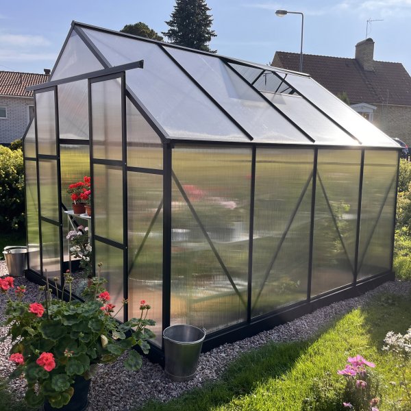 Drivhus 7,2m | 6 mm kanalplast| Hy dyrkingshyde