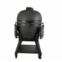 Kamado-grill �68 cm | Keramisk grill i matt svart med presisjonstermometer