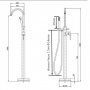 Gulvstende badekarbatteri | Frittstende | FD-2207 | Svart