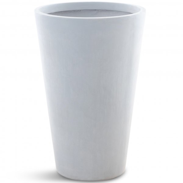 Fiberforsterket utegryte - Høy rund modell - Lys grå Fiberforsterket utegryte - Høy rund modell - Lys grå