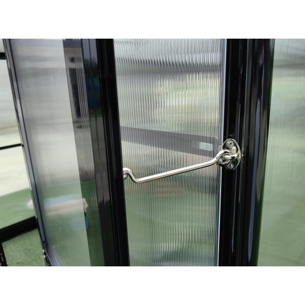 Drivhus 18m� Premium | Ekstra h�y dyrkingsh�yde | 6mm kanalplast | Svart