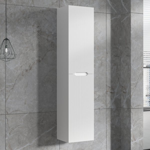 H�yskap til bad 160 x 35 cm | Vegghengt | Tuba, hvit