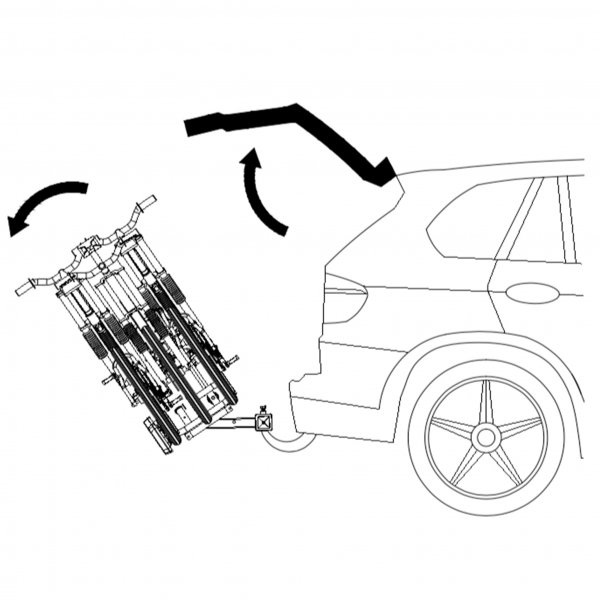 Sykkelstativ for bil med lys | For 3 sykler Sykkelstativ for bil med lys | For 3 sykler