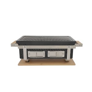 Japansk hibachi grill | Firkantet bordgrill i keramikk | 40 � 22 � 17 cm