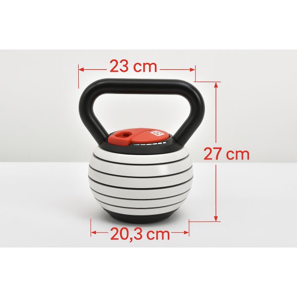 Justerbar kettlebell 3,4�18 kg | 7 vektinnstillinger | Lyfco
