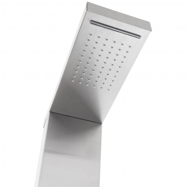 Utedusj med toppdusj og regndusj | Børstet rustfritt stål Utedusj med toppdusj og regndusj | Børstet rustfritt stål