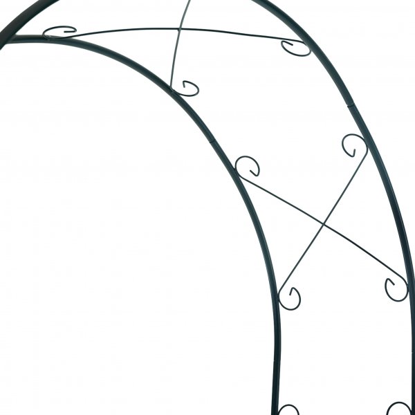 Rosebue med vakker dekor | Pulverlakkert metall | Grønn Rosebue med vakker dekor | Pulverlakkert metall | Grønn