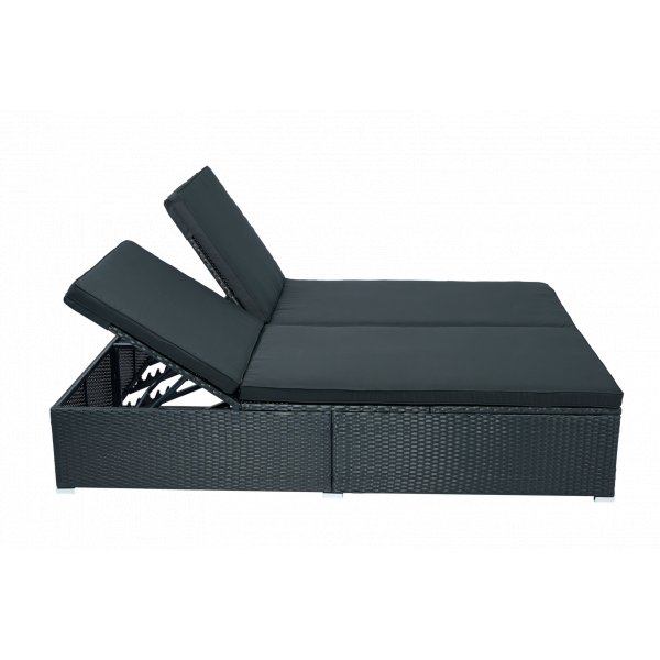 Solseng 200 � 160 cm � Ekstra bred solseng i svart | Glyxn�s