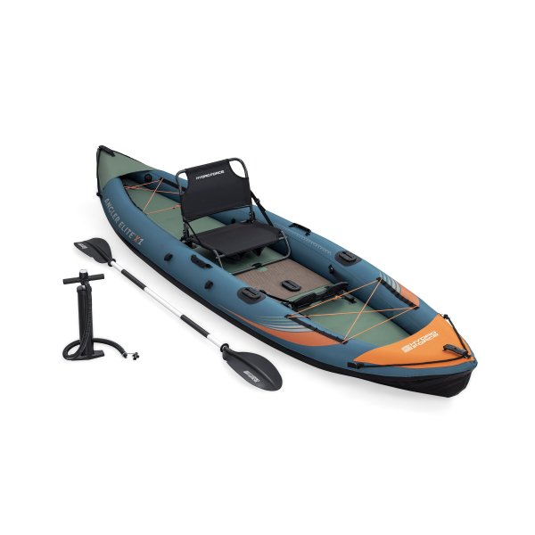 Fiskekajakk HydroForce Angler Elite 380x99 cm | Fish ruler, ripstop, komplett sett, Bestway 65197 Fiskekajakk HydroForce Angler Elite 380x99 cm | Fish ruler, ripstop, komplett sett, Bestway 65197