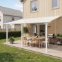 Balkongtak 4,35x3 m | Kanalplast / Aluminium | Ekstra h�y | Hvit
