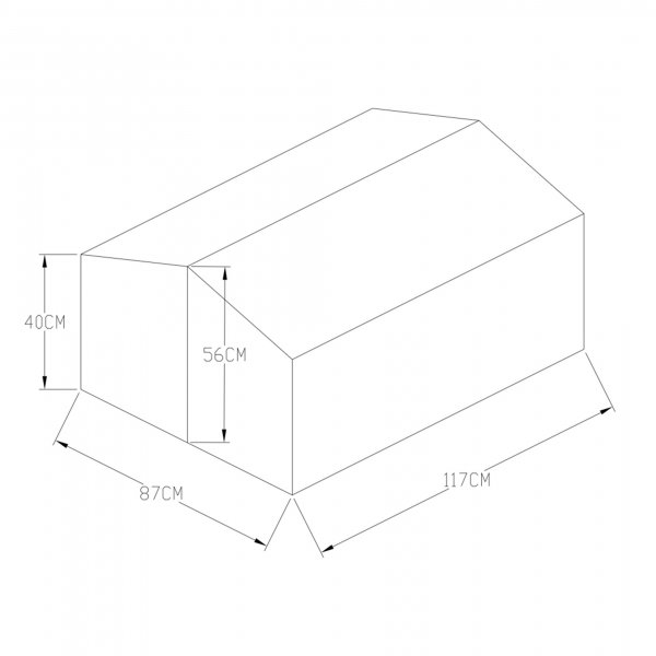 Minidrivhus med to åpningsbare dører V-tak | 4mm sikkerhetsglass | Svart Minidrivhus med to åpningsbare dører V-tak | 4mm sikkerhetsglass | Svart