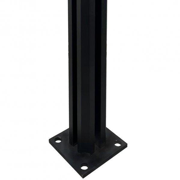 Hjørnestolpe for glassrekkverk - 90 grader | Svart Hjørnestolpe for glassrekkverk - 90 grader | Svart