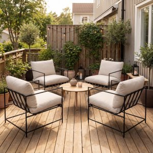 Loungefåtölj i galvaniserat stål | Fårö Loungefåtölj i galvaniserat stål | Fårö