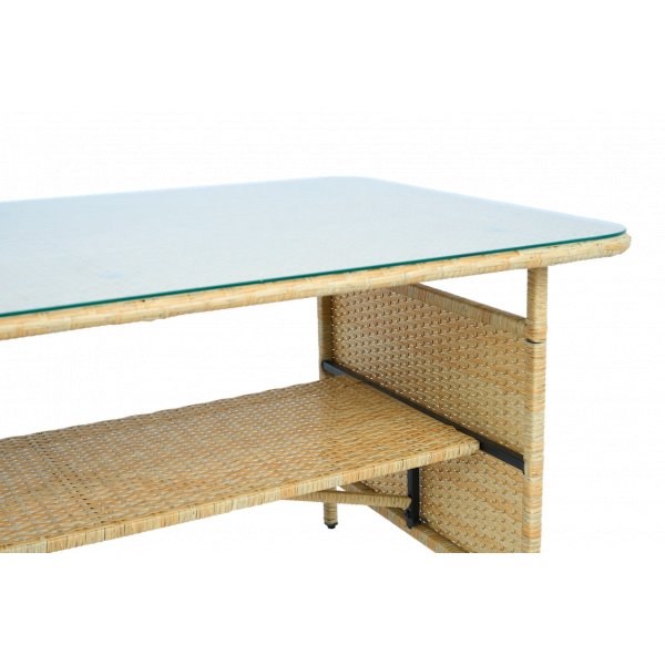 Loungesett med bord i beige | 2 stoler | 2-seters sofa | Gillinge