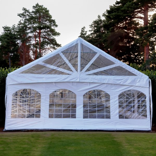 Stort partytelt 6 × 6 m | Vanntett, brannsikkert og UV-behandlet PVC Stort partytelt 6 × 6 m | Vanntett, brannsikkert og UV-behandlet PVC