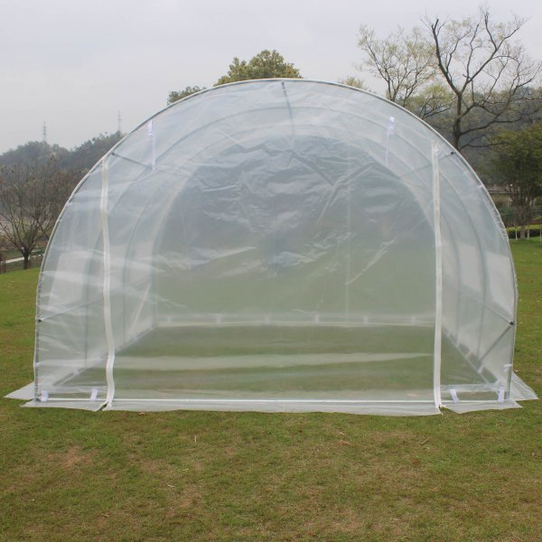 Tunneldrivhus 9m� | St�lramme med PE plastdeksel