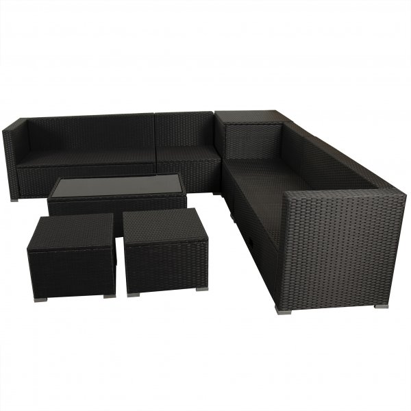 Loungegruppe| Lyfco Djursvik | Innebygd oppbevaring | Grå kunstrotting Loungegruppe| Lyfco Djursvik | Innebygd oppbevaring | Grå kunstrotting