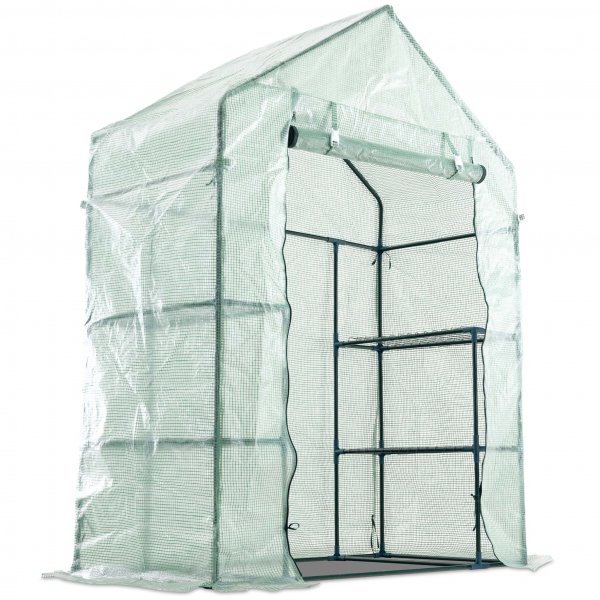 Lite drivhus i plast 1m² | Stålramme med PE plastdeksel Lite drivhus i plast 1m² | Stålramme med PE plastdeksel