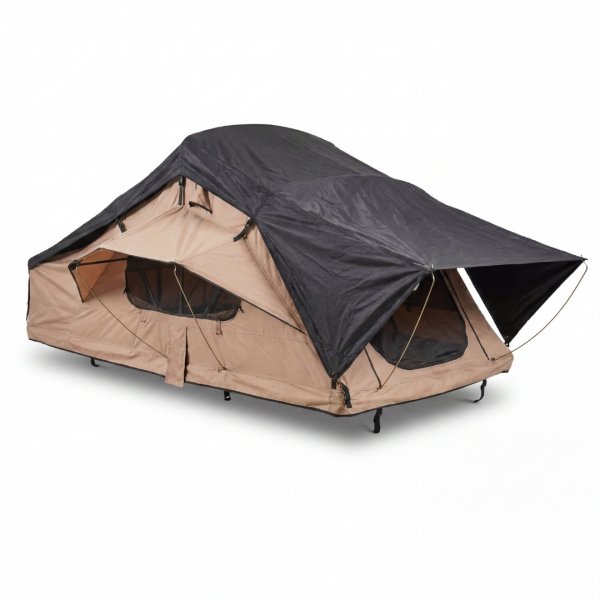 Taktelt softshell 240x160 cm | 10000 mm vanntett, madrass og stige inkludert, Trekkrunner