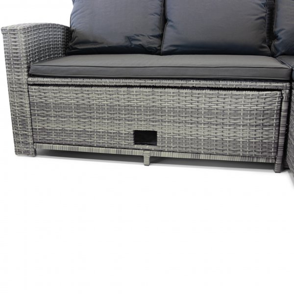 Sofagruppe utembler | Innebygd oppbevaring | Gr kunstrotting | Sanns