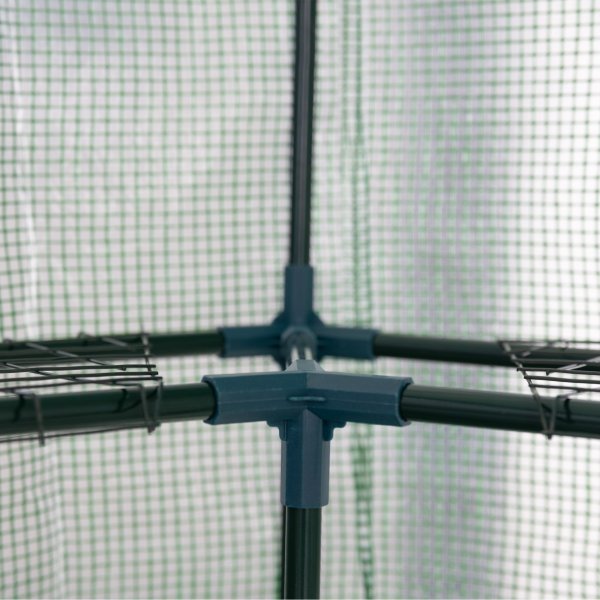 Sekskantet plastdrivhus 3,8m� | St�lramme med PE plastdeksel