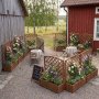 Plantekasse med espalier i tre | 80 � 30 � 120 cm | For klatreplanter | Brun