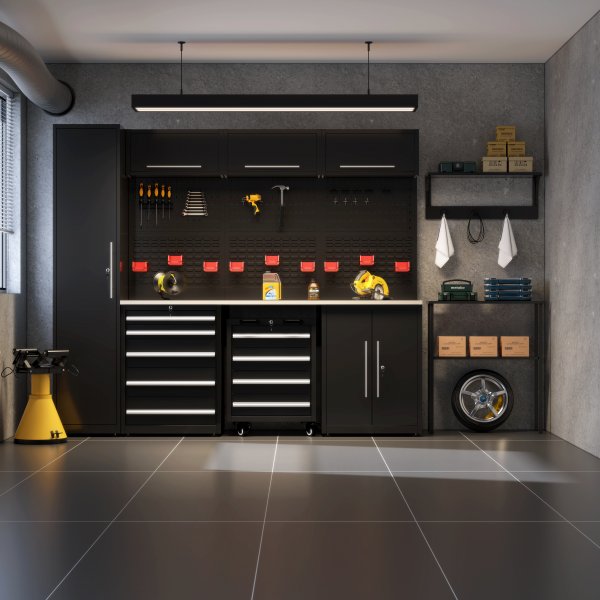 Komplett garasjeinnredning - Svart Komplett garasjeinnredning - Svart