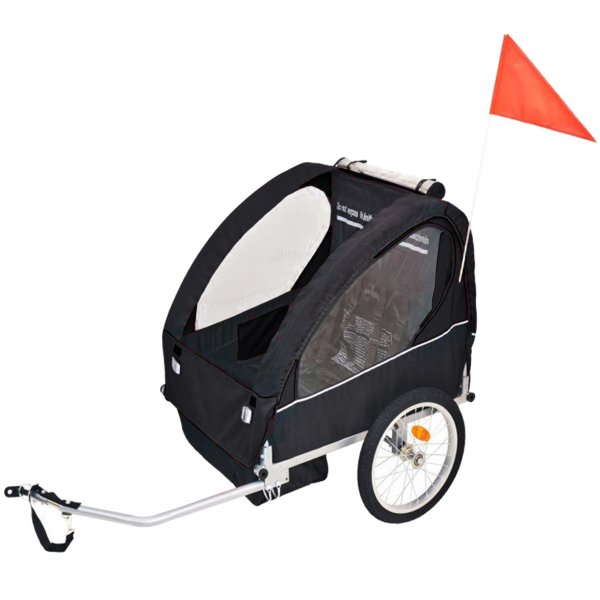 Sykkelvogn for barn | 2 seter | Sammenleggbar | Maks 40 kg | Sykkeltilhenger Sykkelvogn for barn | 2 seter | Sammenleggbar | Maks 40 kg | Sykkeltilhenger