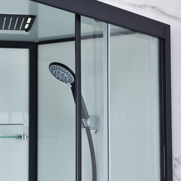 Moderne dusjkabinett med flere spraymoduser | Svart Moderne dusjkabinett med flere spraymoduser | Svart