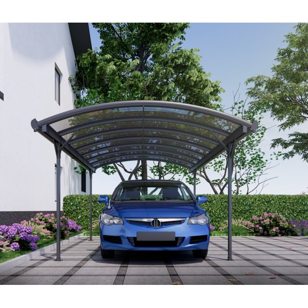 Carport 15 m� | 505 x 303 cm | Enkel biloppstillingsplass, moderne og elegant beskyttelse