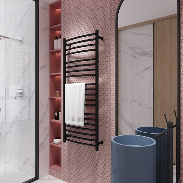 Elektrisk håndklestativ 52x126x12,5cm | 9001 | Svart Elektrisk håndklestativ 52x126x12,5cm | 9001 | Svart