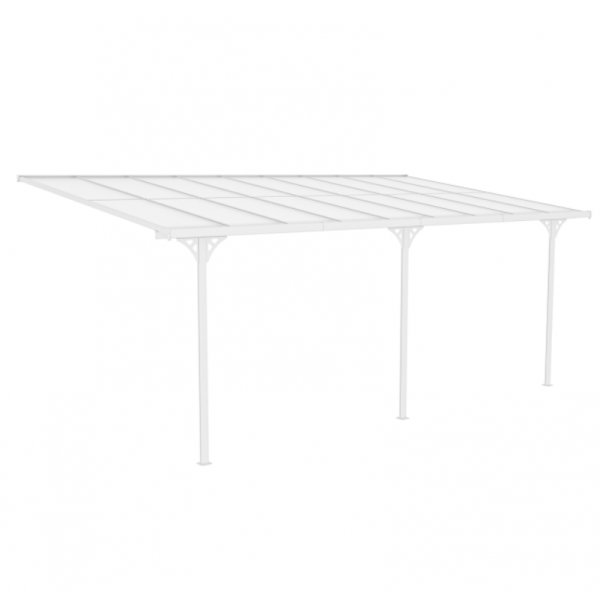 Balkongtak 5,66x2,54 | Kanalplast / Aluminium| Robust design | Hvit