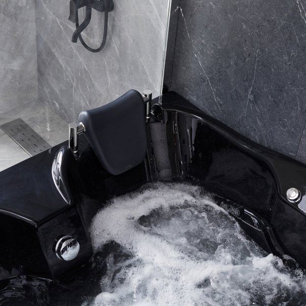 Boblebadekar hj�rne for 2 personer 150x150 cm | BK-005 | Svart